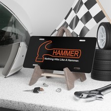 Hammer Bowling Logo Vanity License Plate Classic Sports Style Car Tag USA picture