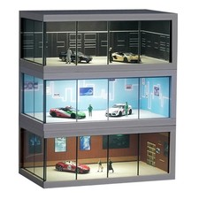 Luxury LED Collector Showroom Display – 1:64 Garage Diorama ️ picture