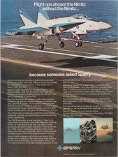 Sperry F/A-18 Hornet Flight Simulator Vintage 1980s Magazine Ad Print picture