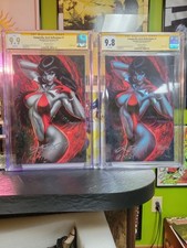 VAMPIRELLA DARK REFLECTIONS #1 CGC SS 9.9 + 9.8 DUAL SIGNED ARIEL DIAZ DYNAMITE picture