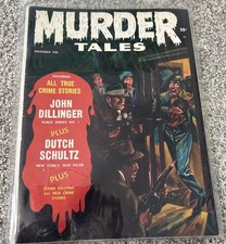 VINTAGE MURDER TALES #10 1970 DUTCH SCHULTZ JOHN DILLINGER CRIME picture