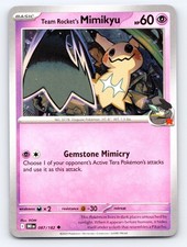 Team Rocket's Mimikyu 087/182 Uncommon Destined Rivals Pokemon Lightly Played picture