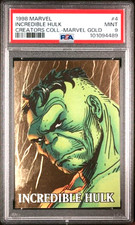 1998 Marvel Creators Collection Gold Hulk PSA 9 MINT (1 graded higher) picture