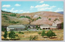 Mammoth Hot Springs Hotel Yellowstone Park Montana Curteich Chrome Postcard picture