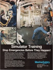 MarineSafety Vintage Magazine Ad U.S. Navy Simulator Training 1984 picture