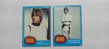LUKE SKYWALKER Rookie RC 1977 Star Wars Topps Card #1 & Card #57 Lower Grade picture
