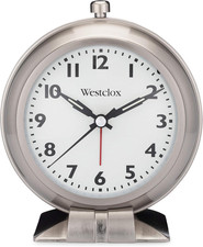 Big Ben Classic Alarm Clock – Silver Finish, 4.75W X 5.5H Analog Display, Batter picture
