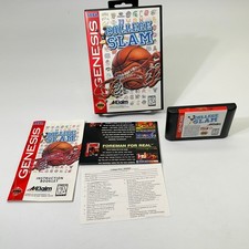 College Slam Sega Genesis Video Game Multiplayer Basketball COMPLETE picture