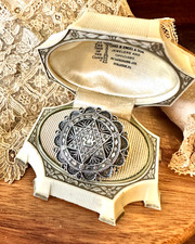Vintage Jerusalem Star of David Pin .925 Sterling JUDAICA Maker's Mark SEE VIDEO picture