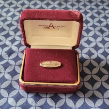Vintage U.S. Borax Employee 10K Gold Service Pin Carl Art CA Ruby 20 Mule Team picture