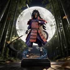Naruto Madara Uchiha 35cm Anime Statue Figure w/Base Collectable Light Up picture