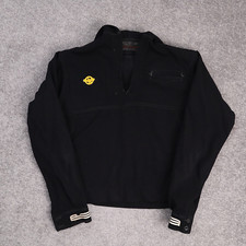 VTG WWII USA Navy Cracker Jack Wool Small Dark Blue Long Sleeve Jumper picture