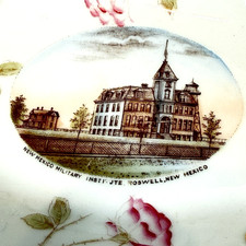 ROSWELL  , NEW MEXICO NM Souvenir MILITARY INSTITUTE Antique China Dish Plate picture
