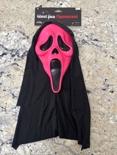 Scream Ghostface Fluorescent Neon Hot Pink Mask Fun World  Horror halloween RARE picture