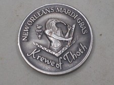 vintage 1975 Krewe Thoth NEW ORLEANS MARDI GRAS metal coin medal medallion picture