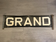 NY NYC BUS TROLLEY ROLL SIGN BROOKLYN GRAND STREET URBAN WILLAMSBURG TRANSIT ART picture