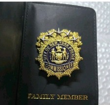 NYPD Commissioner Family Member Wallet With Mini Badge Replica.  . picture