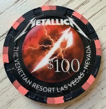 The Venetian Las Vegas $100 Casino Chip Metallica At The Sphere RARE LTD picture