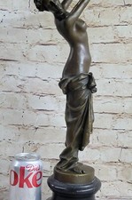 Signed Genuine Aldo Vitaleh Classic Maiden Artwork Bronze Sculpture Art Deco NR picture