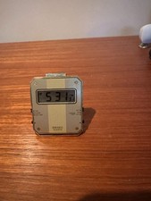 Seiko Quartz Digital Travel Alarm Clock QEK203F Dual Time #74802 Vintage picture