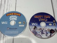 Jump Start Escape From Adventure Island - Happy Feet 2 Nintendo Wii ~Discs Only picture