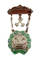 Amaranth Past Royal Matron 11 Stones & Gavels Jewel Freemason Masonic picture