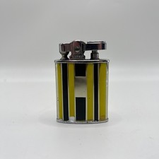Vintage Ester Excellent Automatic Lighter Yellow Black Stripe Made in Japan picture