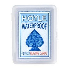 Hoyle Waterproof Playing Cards, Clear Standard (2.5 x 3.5 inches), Clear,blue picture
