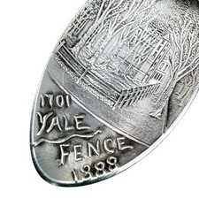 Antique Gorham Sterling Silver Yale Fence Souvenir Spoon George H Ford Co 4.5
