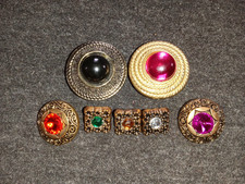 vintage buttons - lot of 7 - victorian style picture