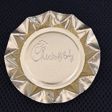 Rare Restaurant Ashtray Chick-Fil-A Vintage Aluminum Chick Fil A Ash Tray Burger picture