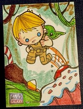 2011 Topps Star Wars Galaxy 7 Michael Duron Luke & Yoda Sketch Card 1/1 Rare picture