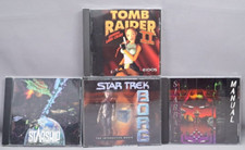 LOT OF 4 PC GAMES Star Trek BORG / Tomb Raider / Starball /Starship picture