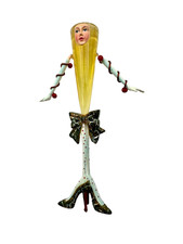 Rare Champagne Lady Ornament from Patience Brewster Krinkles Collection 5
