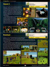 GAMEPRO 1999 PC Game Preview Descent 3 Braveheart Vintage Magazine Page Ad picture