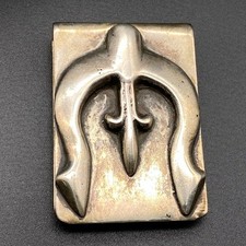 Vintage Alberto Contreras Naja Sandcast Sterling Silver Money Clip picture