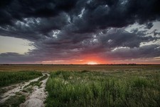 Photo:Fort Morgan Colorado Sunset 2015 Prairie Landscape Dramatic Clouds picture