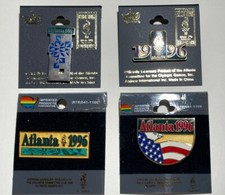 Four (4) 1996 Atlanta Olympic Games Lapel Pins - New picture