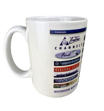 Vintage 1990s AOL America Online Channels Coffee Mug Tech Memorabilia Y2K picture