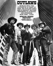 Outlaws 1986 western TV Rod Taylor & his gang in modern day Houston 8x10 photo picture
