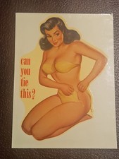 VINTAGE ORIGINAL  SOUVENIR PINUP WATER DECAL ART  3