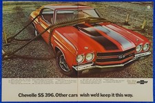 1970 Chevrolet Chevelle Super Sport 396 2pg Print Ad Chevy SS Classic Muscle Car picture