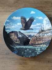 Golden Vista Plate America's Pride Robert Richert World Center Birds Prey  picture