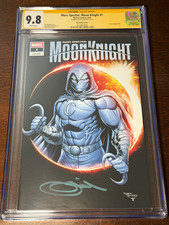 FREE SHIPPING Marvel Marc Spector: Moon Knight #1 CGC 9.8 SS Signed Sajad Shah picture
