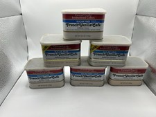 Lot of 6 Vtg 80s General Foods Sugar Free French Vanilla Coffee Tins picture