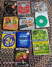AOL Original Multicolor CD-ROM Internet Trial Disc Lot Versions 6.0, 8.0 & 10 picture