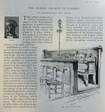 1887 St. Bartholomew's Church London England illustrated picture