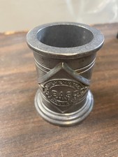 Vintage Tabasco Pewter Bottle Holder 2 oz Caddy McIlhenny Co Avery Island Pewter picture