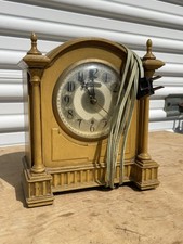 Antique Ingraham Mechanical Mantle Clock Cool Piece Working Well picture