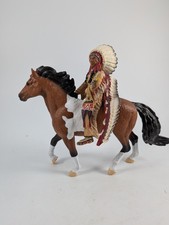 Rare Schleich Sioux Chief on Horse #70300 Wild West German Sioux Hauptling Pferd picture